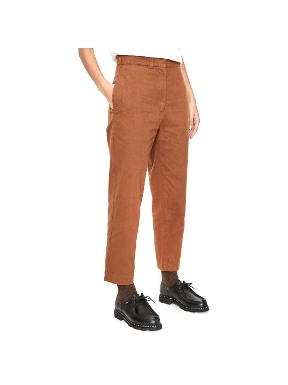 $10 add on. H&M City High Rise Warm Brown Trouser. 8